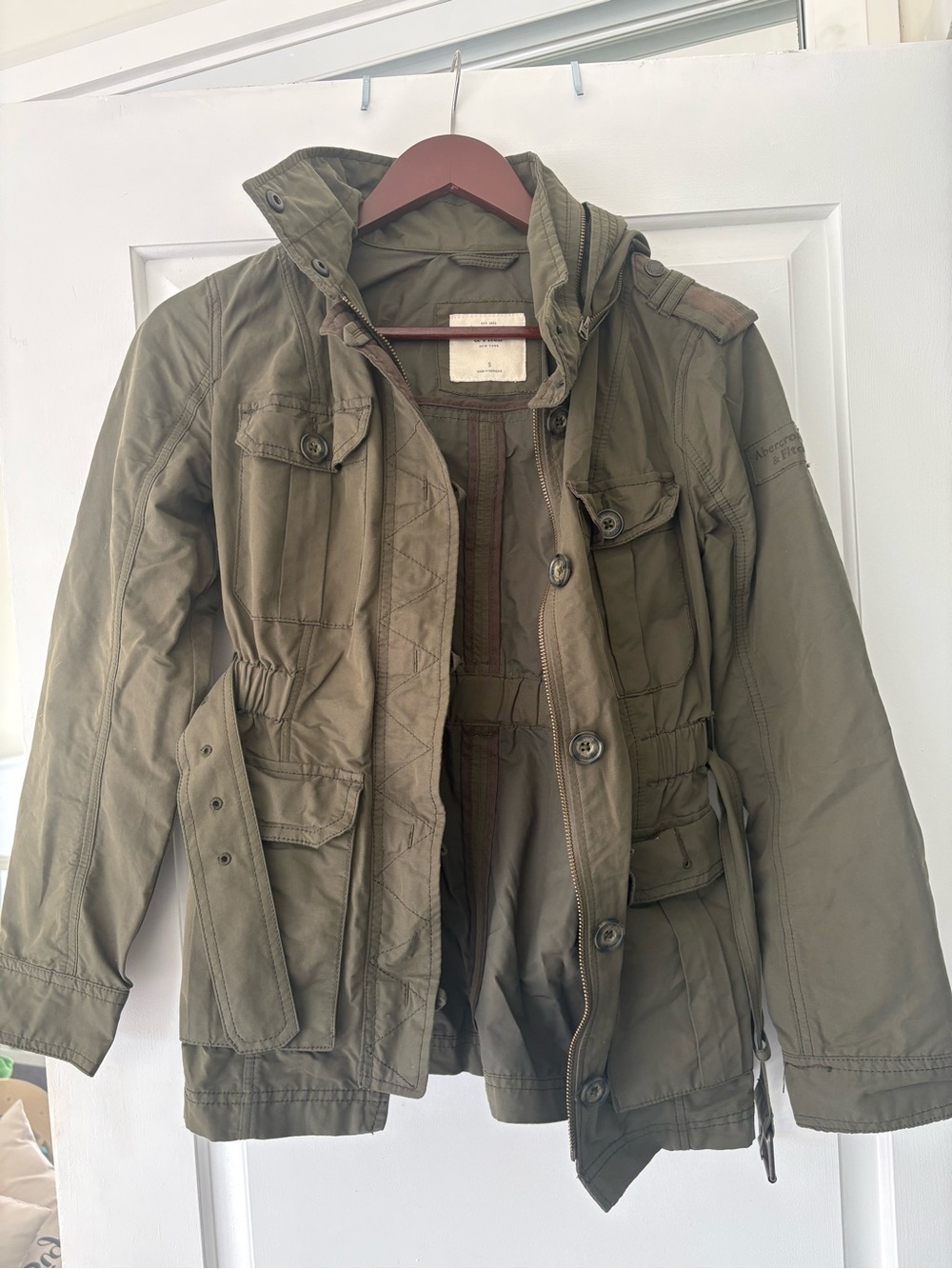 Kids Olive Green Utility Jacket